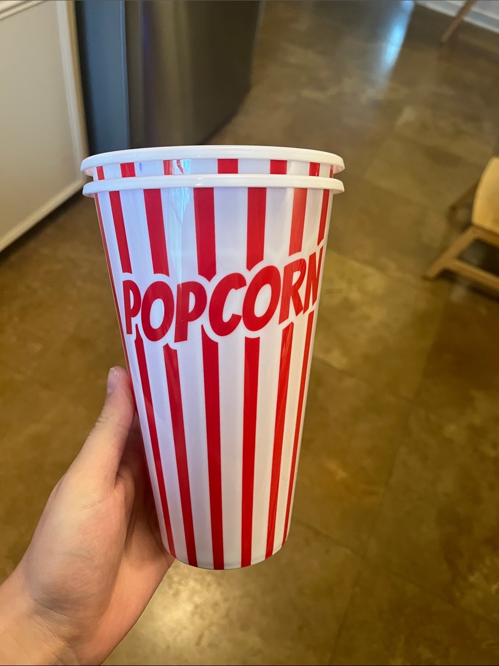 Classic Red & White Popcorn Tub - POPCORN Design (2 pack)